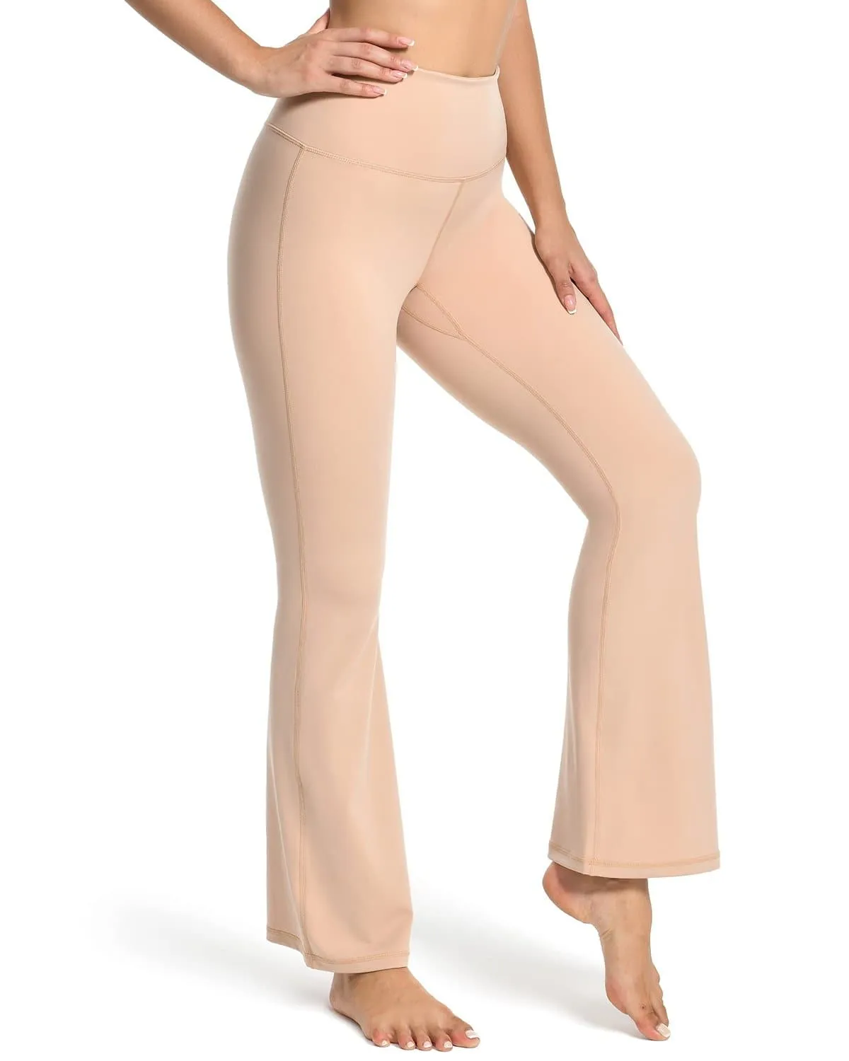 High Waisted Pockets Flare Leggings